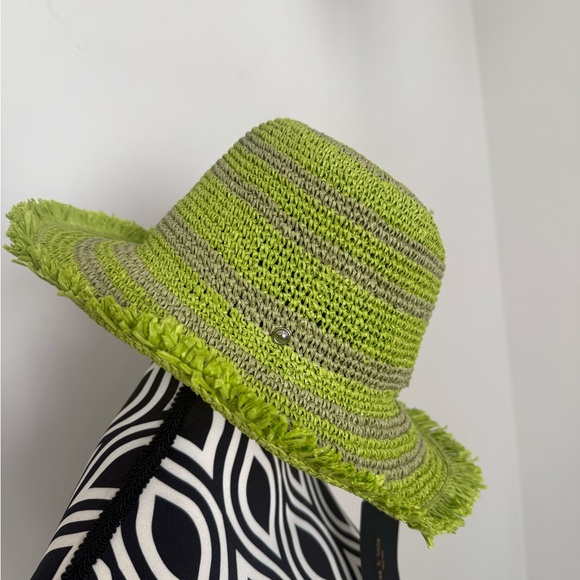 NWT rag & bone Frills Rollable Bucket Hat in Lime/Citron Green Size S/M - Picture 5 of 15